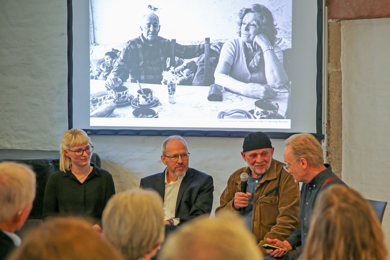 fotofestival 2 Artist Talk vlnr Kathrin Esser Jörg Hempel Christian Roosen Jörg Jung